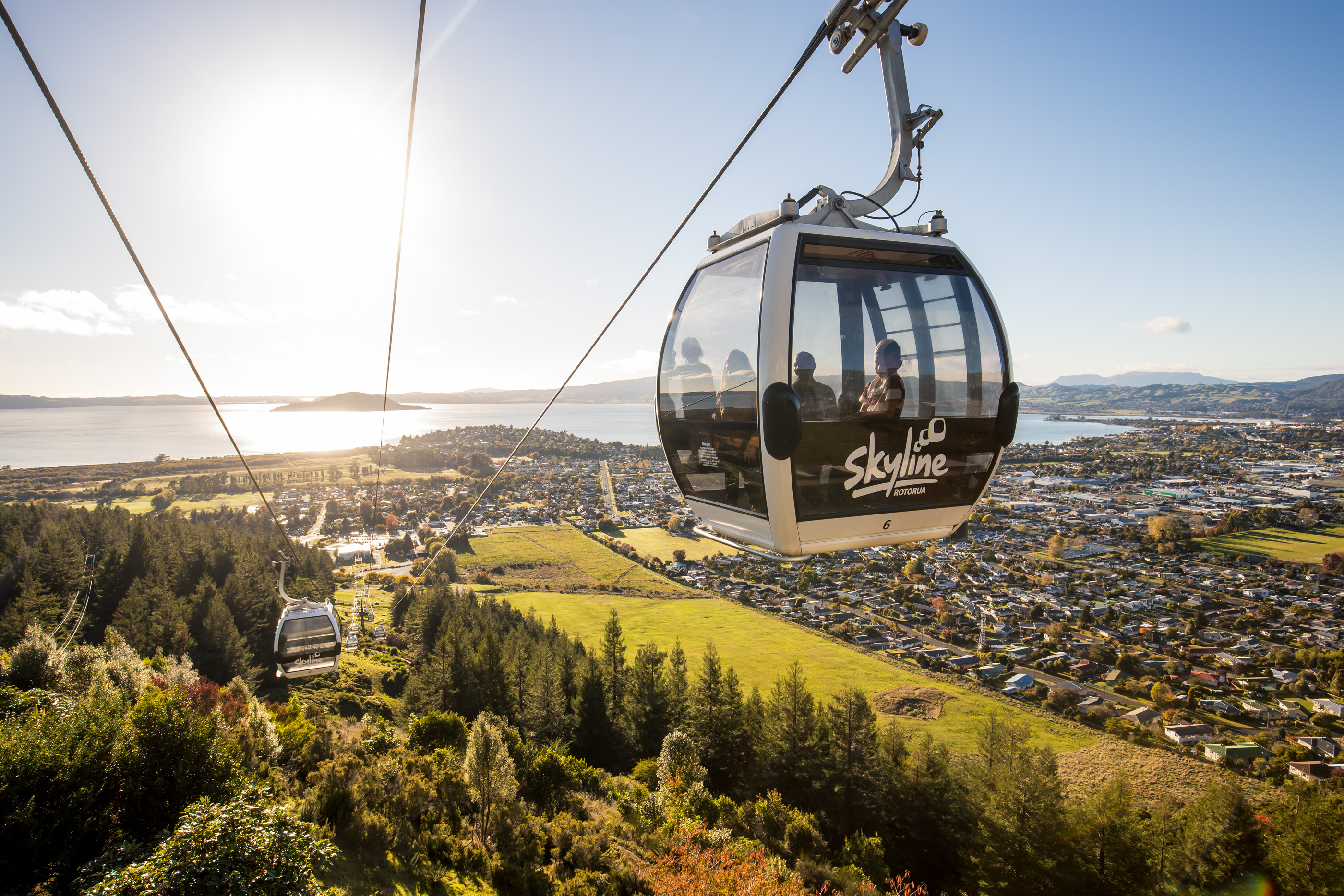 Historical photo of gondola construction