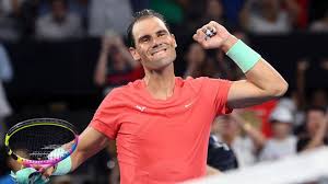 Rafael Nadal with the trophy